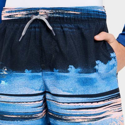 Art Class Boys' Swim Trunks with Built in Boxers - art class™ Blue/Black L — фото 3