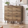 KTMBDW Drawer Chest, Drawer Dresser TV Stand for TV, Dressers Large Storage Tower Unit, Dresser for Bedroom, Living Room, Hallway, Rustic Walnut - 4 of 4