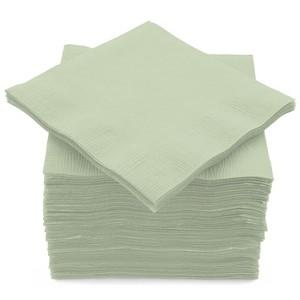 SparkSettings Beverage Napkins, 5” x 5” 2 Ply Paper Napkins, Pack of 100 - 1 of 4