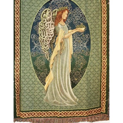 Manual Woodworks Faith-Based Inspirational Tapestry Blanket 50 x 60 Irish Angel Design