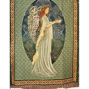 Manual Woodworks Faith-Based Inspirational Tapestry Blanket 50 x 60 Irish Angel Design - 1 of 3