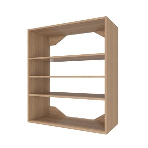 APRILSOUL Short Tower Unit Wall Mount 3-Shelf Wood Closet System - 1 of 4