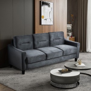 CAVINAS Velvet Sofa,Modern Couch with U-Shaped Spring Support - Chenille Fabric for Living Room,Bedroom,Office - 1 of 4