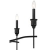 Franklin Iron Works Austin Semi Gloss Black Chandelier 28 1/2" Wide Modern Industrial 6-Light Candelabra Fixture for Dining Room - 3 of 4