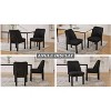 Dolonm Chenille Upholstered Dining Chair with Solid Wood Frame ,Geometric Backrest for Kitchen, Dining Room - 4 of 4