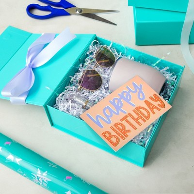 Glossy Teal Magnetic Gift Boxes for Weddings and Parties