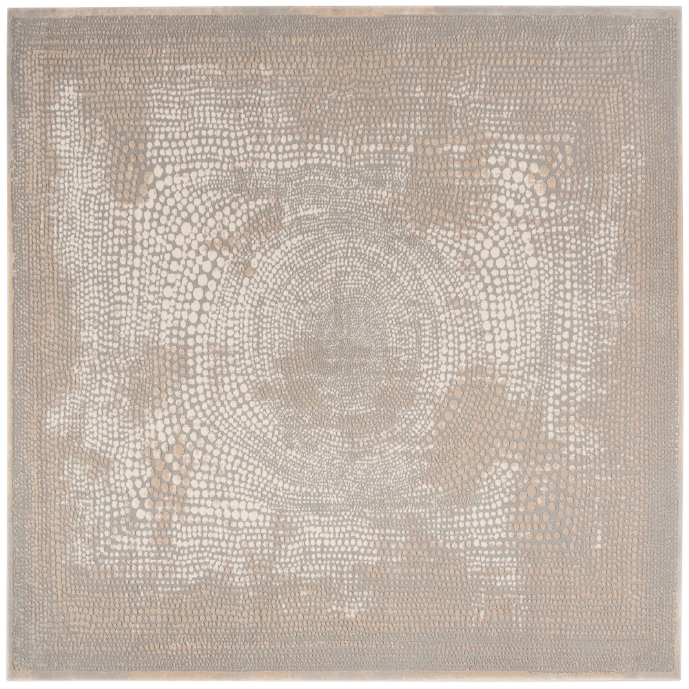 6'7inx6'7in Pebble Square Area Rug Ivory/Gray - Safavieh