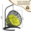 Cat Swing Bed with Stand & Cushion, Cat Egg Chair with Rattan Wicker Appearance, Indoor Hanging Swinging Cat Bed - 4 of 4