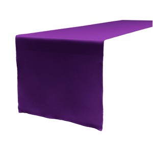Slickblue 14"x108" Linen-Look Table Runner – Polyester Poplin, Wrinkle-Resistant, Serged Edge Finish, 41 Color Options - 1 of 3