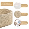 Aoibox Set of 3 Cotton Rope Storage Baskets 11x7x7 Soft Woven Bins for Organizing Toys Towels Home Decor Beige - 2 of 4