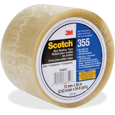 3M Scotch Box-Sealing Tape 355 1RL Clear 35572X50CL