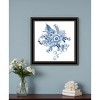 HomeRoots Floral Calligraphy Sketches Black Framed Print Wall Art - 2 of 4