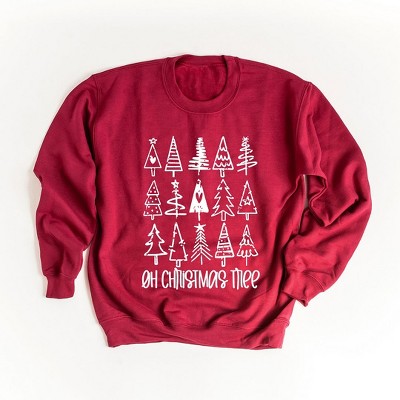 Simply Sage Market Women's Graphic Sweatshirt Distressed Oh Christmas Tree