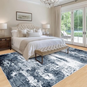 Washable Area Rugs 5'x7' Non-Slip Modern Abstract Soft for Living Room Entryway Bedroom Nursery, Print Pattern Home Decor Aesthetic - 1 of 4