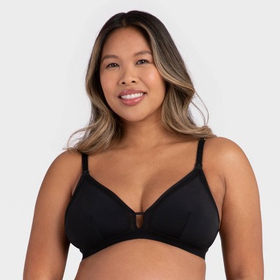 All.you. Lively Women's All Day Deep V No Wire Bra - Jet Black 38dd : Target