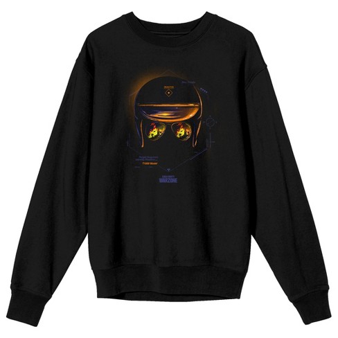 Call Of Duty Warzone X Terminator 2 Model T-1000 Men’s Black Long Sleeve Sweatshirt - image 1 of 3