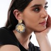 SOHI Women's Crystal Silver The Revolving Mirror Drop Earrings - 3 of 4