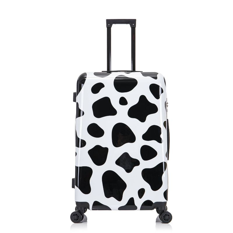 InUSA PRINTS Lightweight Hardside Large Checked Spinner Suitcase - Cow, 3 of 17