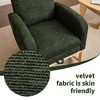 Fabric Upholstered Nursery Glider Rocking Chair with Solid Wood Legs, High Backrest and Side Pocket - 2 of 4