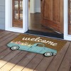 Briarwood Lane Springtime Pickup Coir Doormat Floral Natural Fiber Outdoor 30" x 18" - 2 of 3