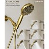 YAWWALK Handheld Shower Head with Adjustable Holder and Hose, High-Pressure Spray for Bathroom - 4 of 4