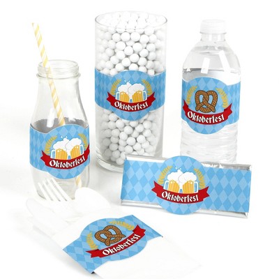 Big Dot of Happiness Oktoberfest - DIY Party Supplies - Beer Festival DIY Wrapper Favors & Decorations - Set of 15
