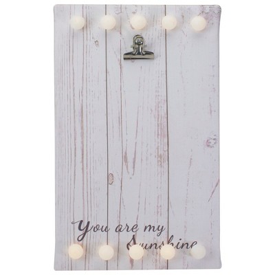 Northlight LED Lighted "You are my Sunshine" Canvas with Photo Clip - 10.25"