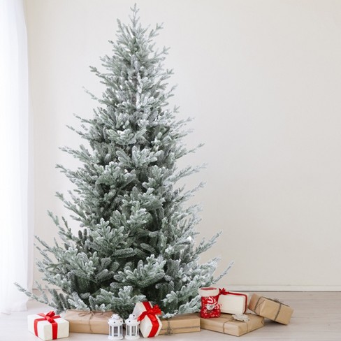 Northlight Real Touch™️ Flocked Little River Fir Artificial Christmas Tree - Unlit - 6.5' - image 1 of 4