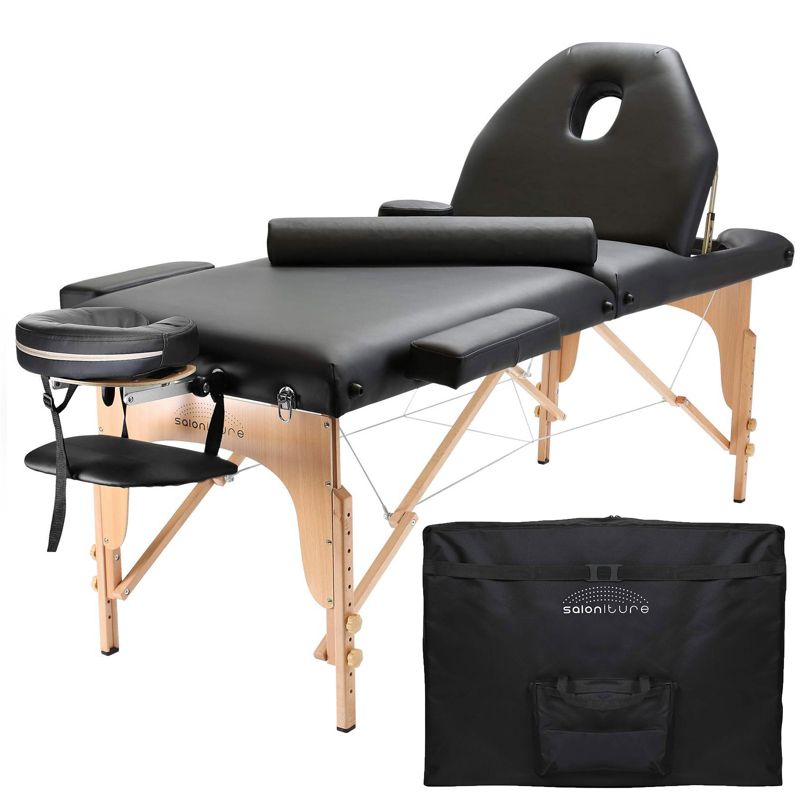Saloniture Professional Portable Massage Table with Backrest, 1 of 8
