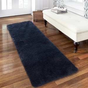Luxury Modern Plush Fluffy Velvet Rug 5 x 8 ft, Faux Wool Rugs with  Non-Slip & Washable,for Bedroom Living Room Nursery - 1 of 4