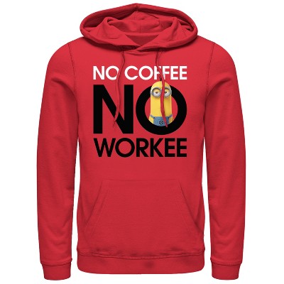 Men's Despicable Me Minion No Coffee Pull Over Hoodie