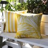 CAVINAS 20" Square Throw Pillows with Leaf Vein Pattern,Fade-Resistant Couch Pillows for Outdoor&Indoor,Waterproof Decorative Pillows for Couch,Garden - 2 of 4
