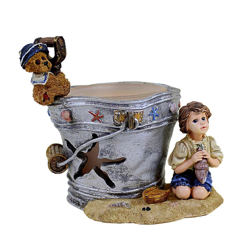 Boyds Bears Resin 4.5 Inch Lucinda And Dawn By The Sea Votive Bearstone Votive Candle Holders, 1 of 4