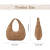 BEAFUP Women's Straw Shoulder Bag - Stylish Summer Beach Tote with Detachable Chain Strap, Ideal for Travel and Casual Use - 2 of 4