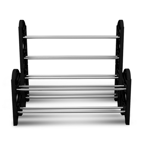 Sorbus Shoe Rack Black Silver Target