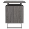 Vynxaria Weathered Grey 2-drawer Floating Top Office Desk - 4 of 4