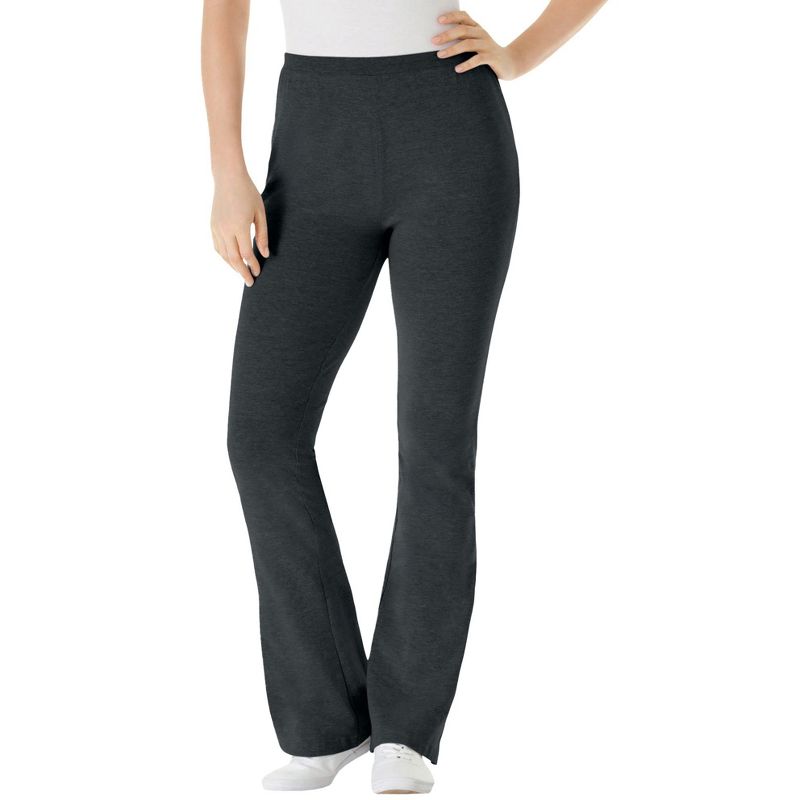 Woman Within Women's Plus Size Stretch Cotton Bootcut Pant, 1 of 3