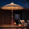 MOEPISY 9ft Pagoda Patio Umbrella, 360° Rotation, Push Button Tilt and Easy Crank - 2 of 4