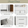 Kumasinova 36" Bathroom Vanity,Solid Wood Frame Vanity with Resin Sink,Tip-Out Tray,Adjustable Shelf,2 Doors,2 Drawers,300LB Capacity Vanity Cabinet - 4 of 4