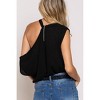 Women's One Shoulder Ribbed Top - POL - 3 of 4
