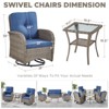 Gymojoy Outdoor Patio Wicker Swivel Chair Glider Chair Table with Removable Cushions - 2 of 4