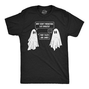 Mens Funny T Shirts Ghost Joke Sarcastic Halloween Bedsheet Ghosts Graphic Novelty Tee For Men - Crazy Dog Men's T Shirt - 1 of 4