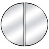 Beautyolove Half Circle Aluminum Alloy Framed Decorative Wall Mirror (2-Pieces) - 4 of 4
