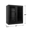PexFix 72"x31"x16" Wood Accent Cabinet with Adjustable Shelves in Black - 3 of 4
