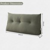 Bekrvio Multiple Sizes Headboard Pillow Wedge Reading Support Backrest Cushion with Pocket & Removable Cover for Bed Sofa Daybed - 3 of 4
