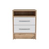 NicBex Modern Wood Nightstand with 2 Drawers and Open Shelf,Bedside Table with Metal Handles,End Table for Bedroom - 2 of 4