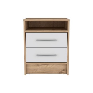 NicBex 15.7 inch Wide Nightstand with 2 Drawers,Modern Side Table with One Open Shelf,Bedside Table for Bedroom,Living Room - 1 of 4