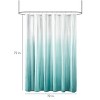 VYNXARIA 72*72" Ombre Printed Seersucker Shower Curtain Aqua - 2 of 4