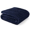 PAVILIA Super Soft Fleece Flannel Ribbed Striped Throw Blanket, Luxury Fuzzy Plush Warm Cozy for Sofa Couch Bed - 2 of 4