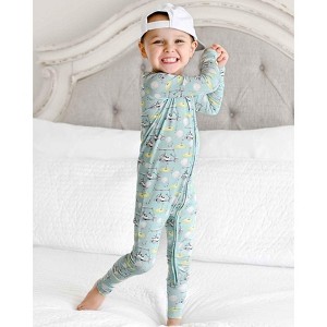 Lev Baby Boys' Bamboo Convertible Zipper Romper – Green Golf Print One-Piece Baby Boy Clothes (6–12M to 18–24M - 1 of 4